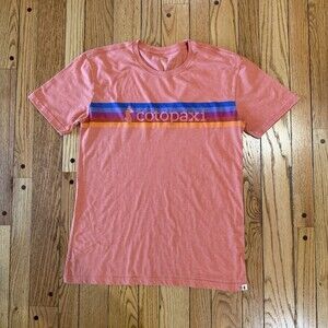 Cotopaxi T Shirt Womens L Orange Logo Outdoor Hiking Tee Unisex